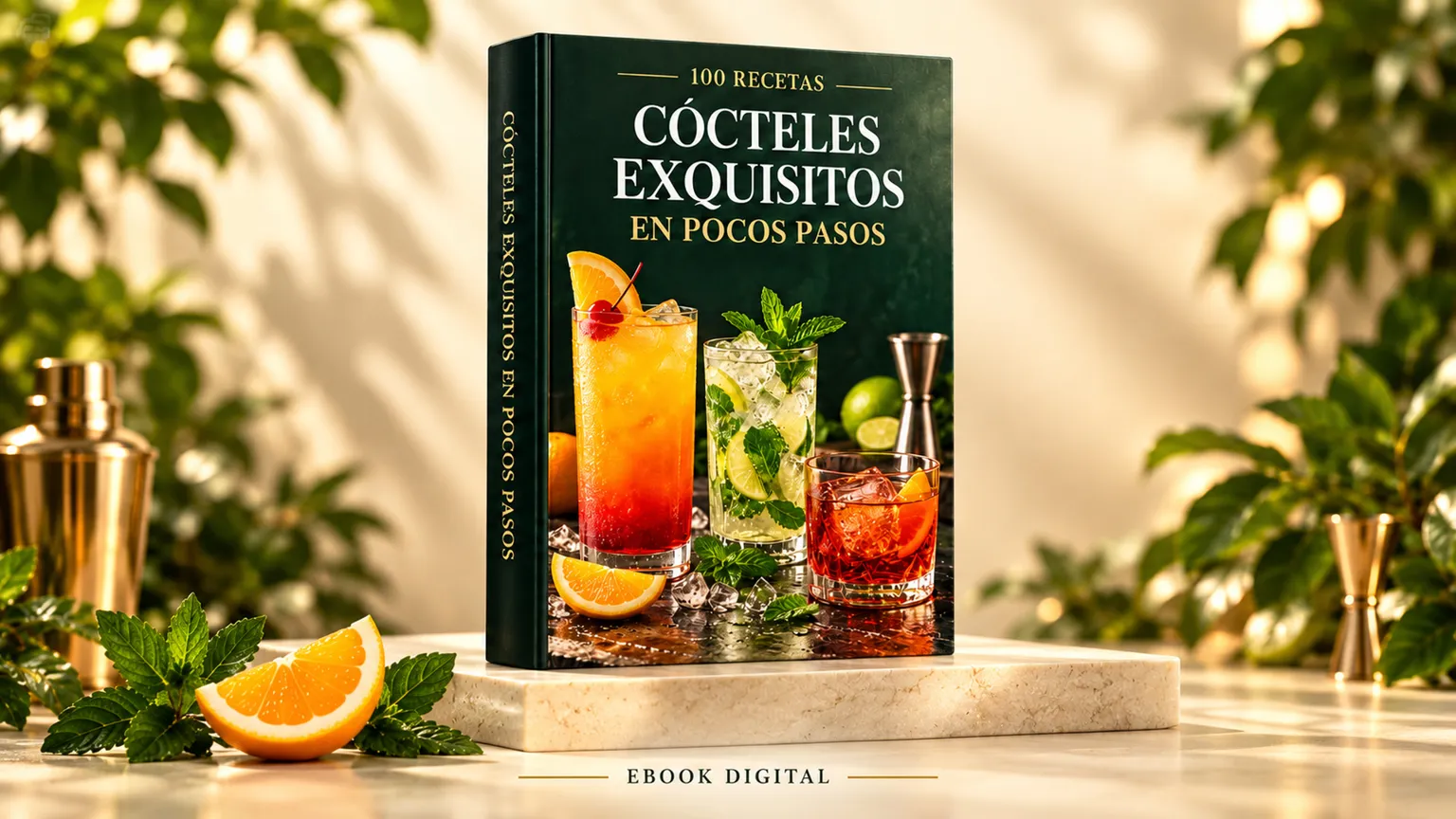 Ebook Cócteles Exquisitos en Pocos Pasos, 100 recetas