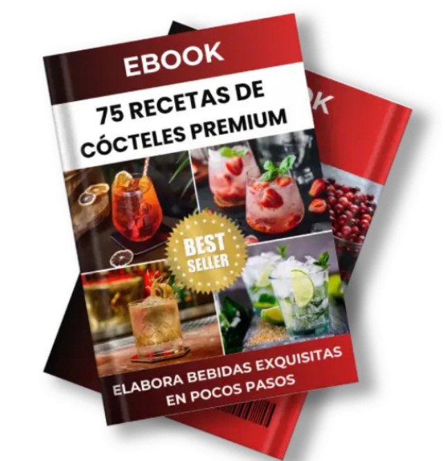 Portada del e-book 75 recetas de cócteles premium