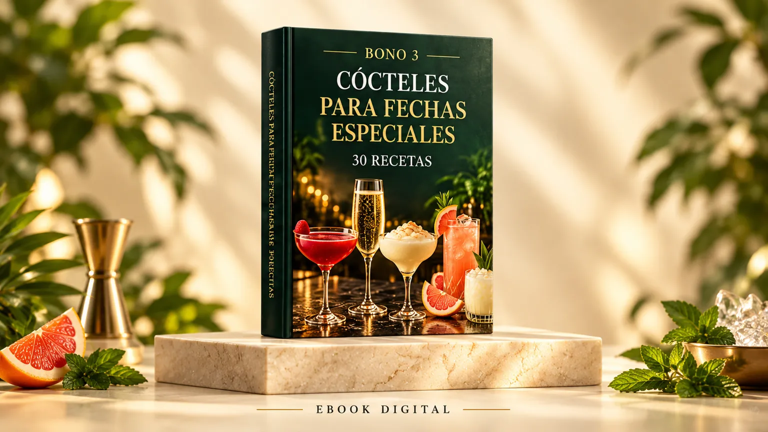 Portada del Bono 3: Cócteles para fechas especiales, 30 recetas